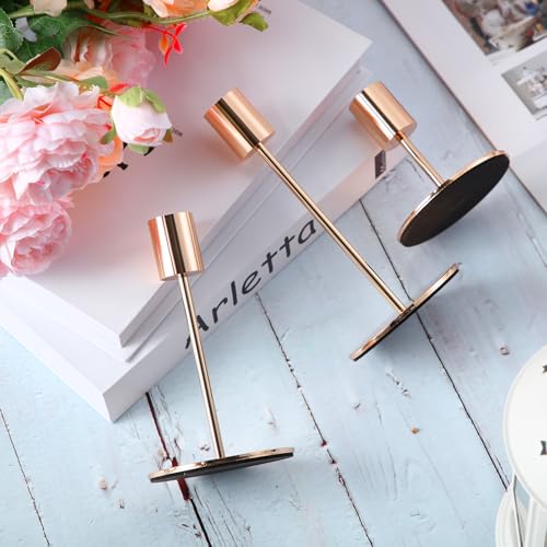 36 Pcs Matte Black Metal Candle Holders D744