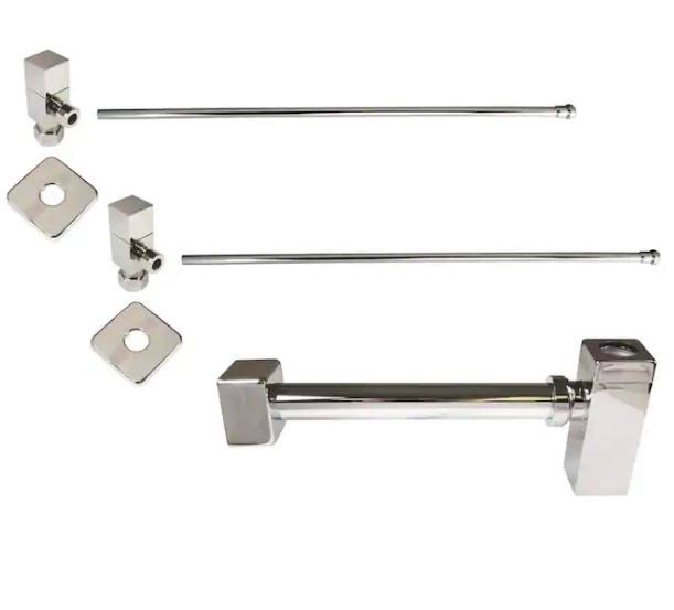 Polished Chrome Square European Pedestal Kit B571