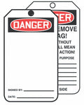 Danger Tag, Cardstock, PK250 V78346