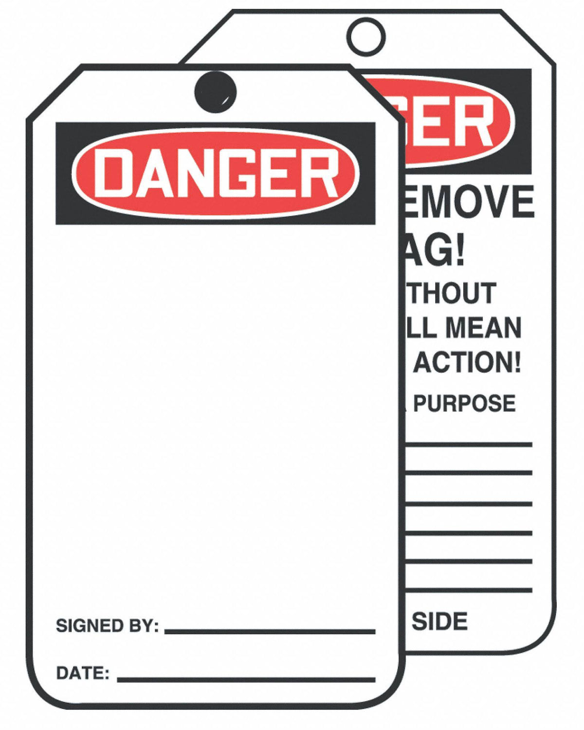 Danger Tag, Cardstock, PK250 V78346