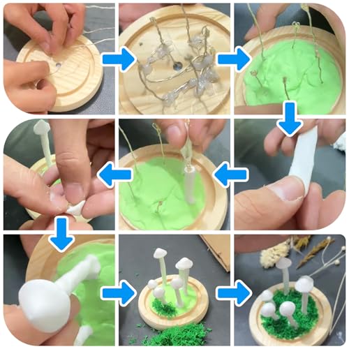 DIY Mushroom Lamp Kit with Glass Dome M300