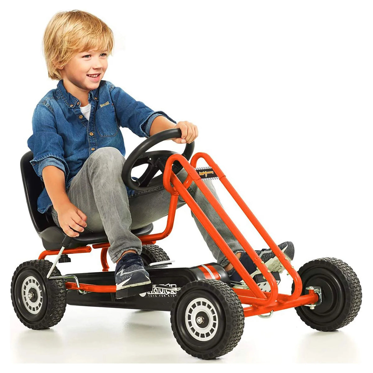 Lightning Pedal Go Kart Ride-on Toy with Adjustable Seat O2441