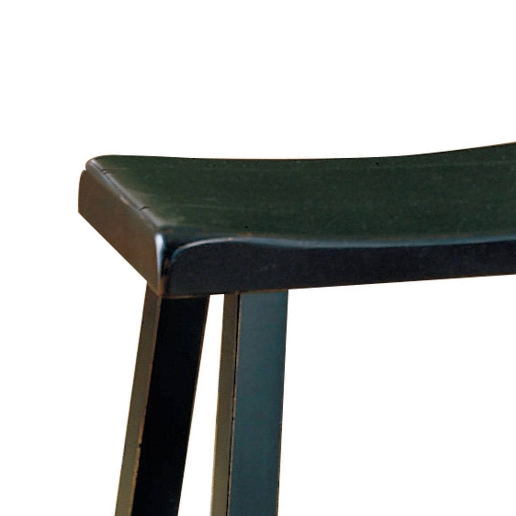 Black Wooden Counter Height Stool Set of 2 S2944