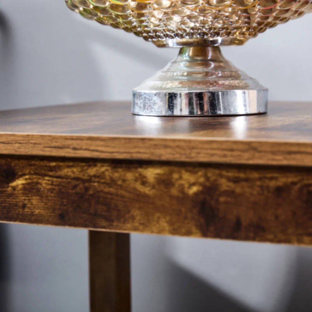 Rustic Brown 2-Tier Side Table C557