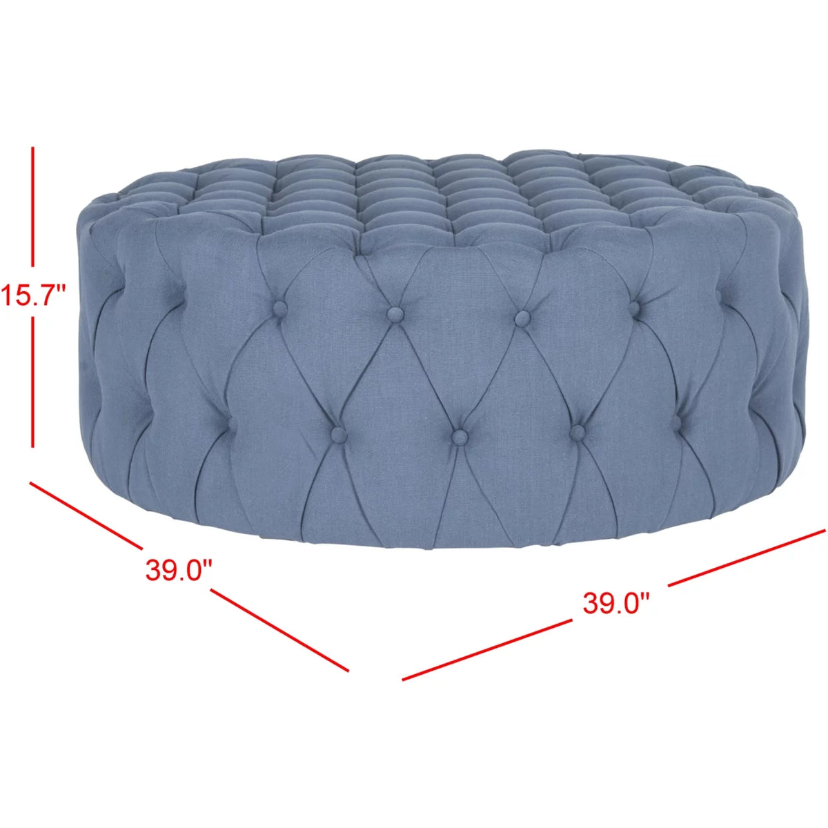 Navy Tufted Cocktail Ottoman P428161