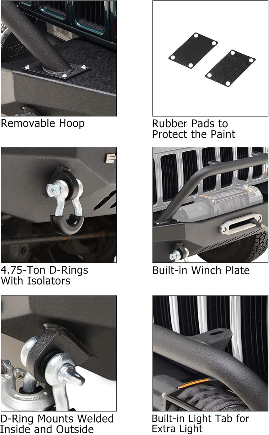 Front Bumper with Winch Plate for Cherokee XJ Z54954