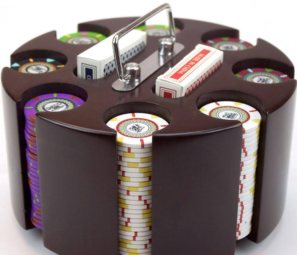200ct Clay Gaming Chip Set in Carousel P7474