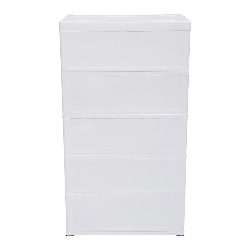 5 Plastic Drawers Dresser with Wheels Gradient Blue G8698