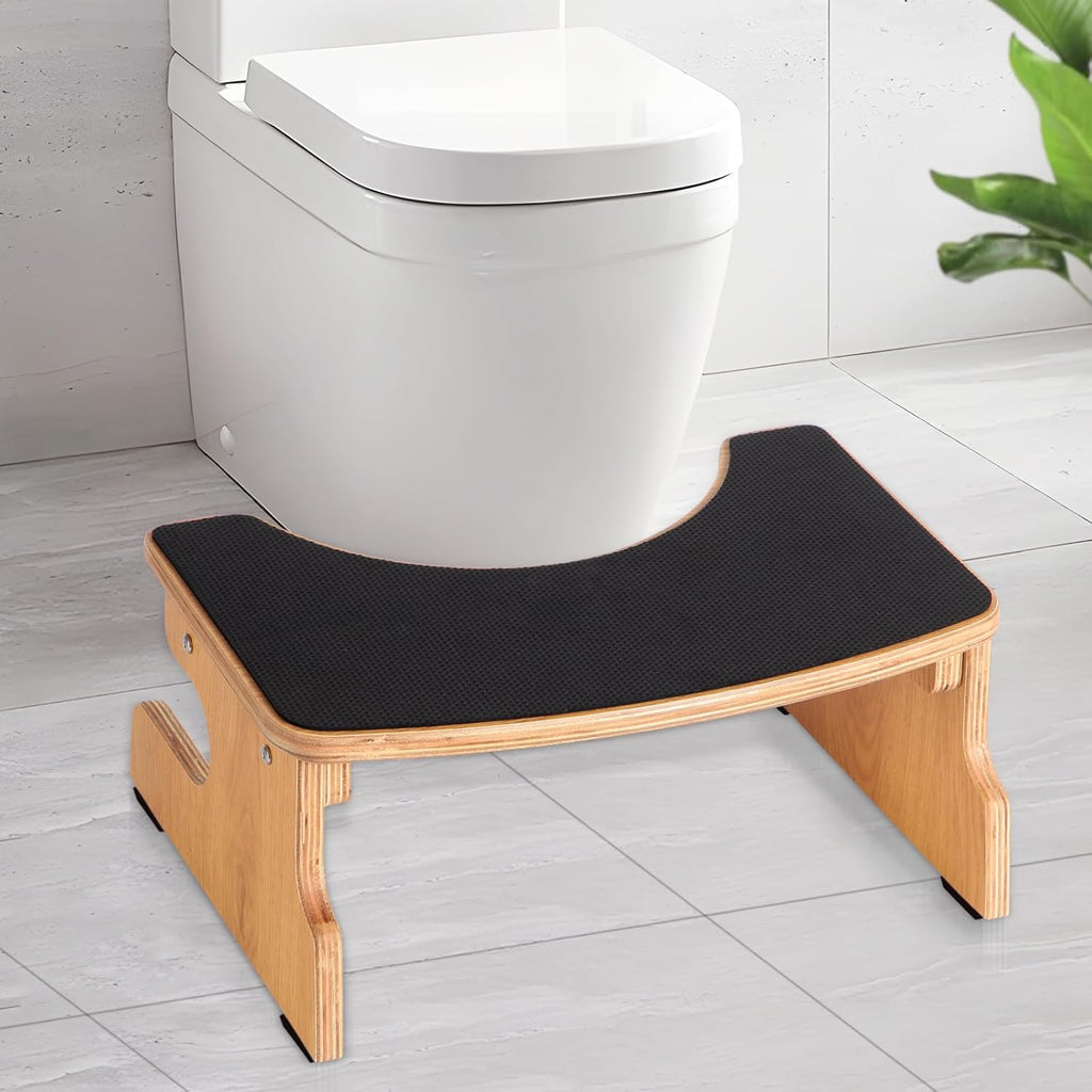 Wooden Toilet Stool Squat Adult, Extra Thick Multi-layer Wood L728654