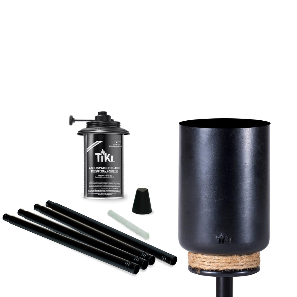 Adjustable Flame 65" TIKI Torch Resin Black S62711