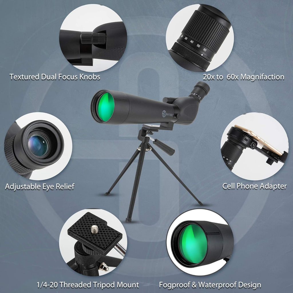 20-60x80mm HD Spotting Scope with Tripod and Carry Case Q887217