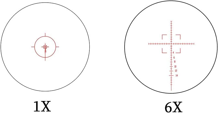 1-6X24 FFP Scope with Red/Green Illuminated Reticle and Scope Mount B10740