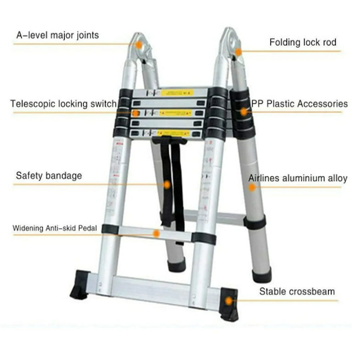 12.5FT Aluminum Telescoping Ladder K34954