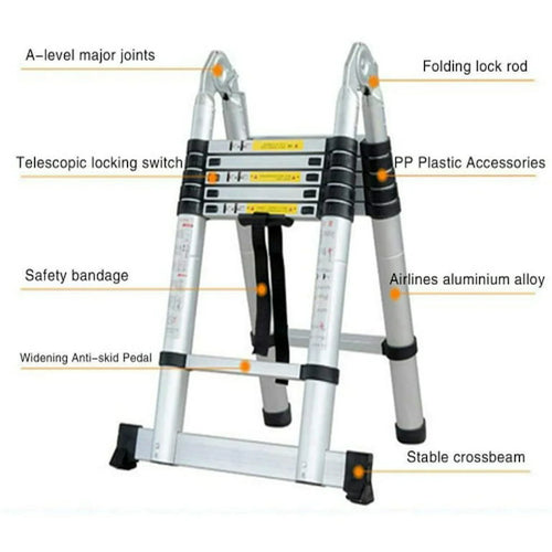 12.5FT Aluminum Telescoping Ladder K34954