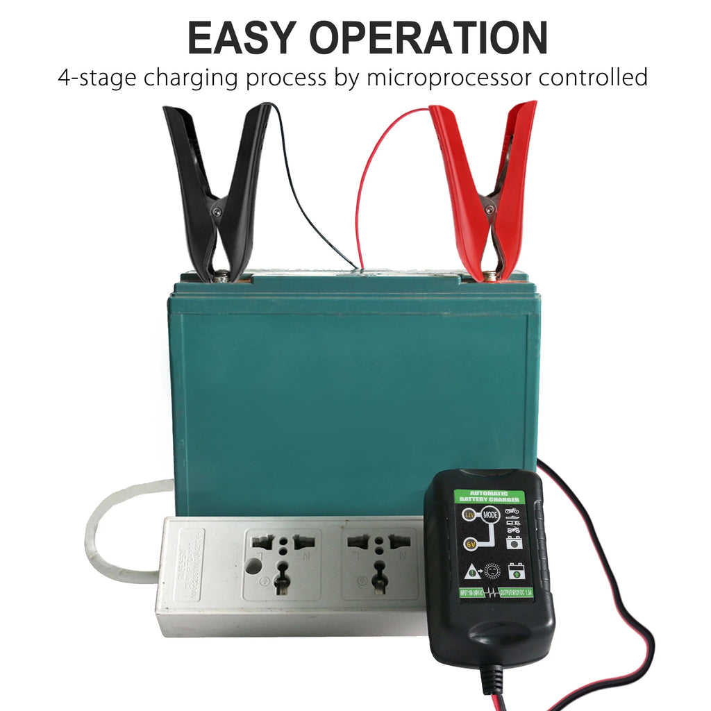 6V 12V 1.5A Automatic Battery Trickle Charger D54341
