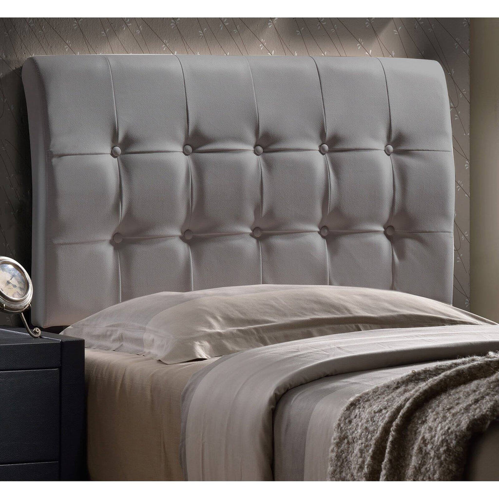 Gray Faux Leather Upholstered Queen Headboard D987917