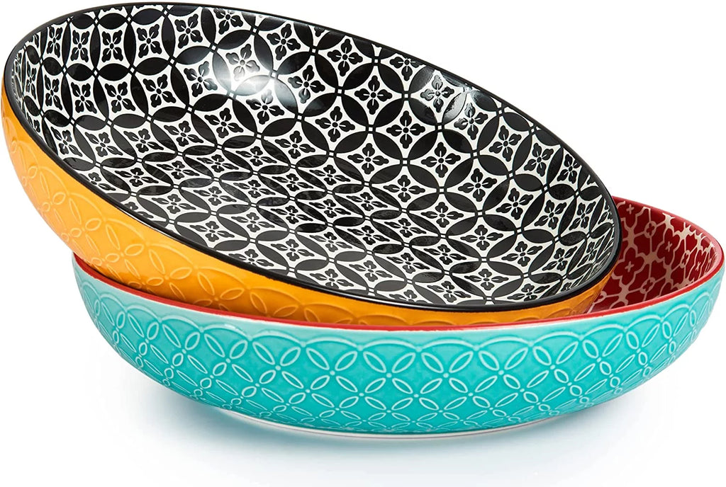 11.5" 2.9 Qt Ceramic Serving Bowls Set of 2 A47557