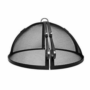49x22 Welded Carbon Steel Hinged Round Fire Pit Safety Screen A383676