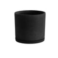 Black XXL Plant Pot with Saucer I106361