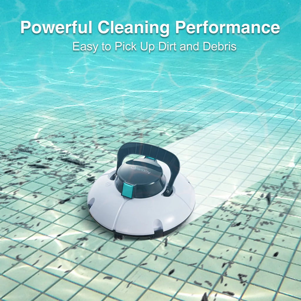 Cordless Robotic Pool Cleaner with Dual Suction Ports W77271