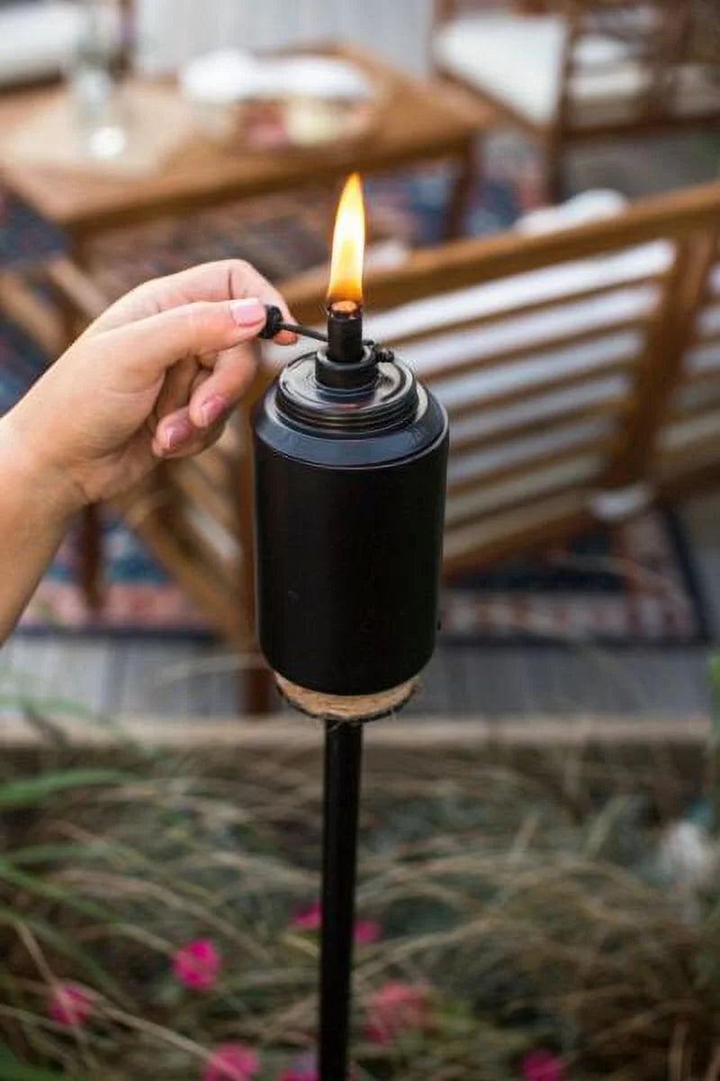 Adjustable Flame 65" TIKI Torch Resin Black S62711