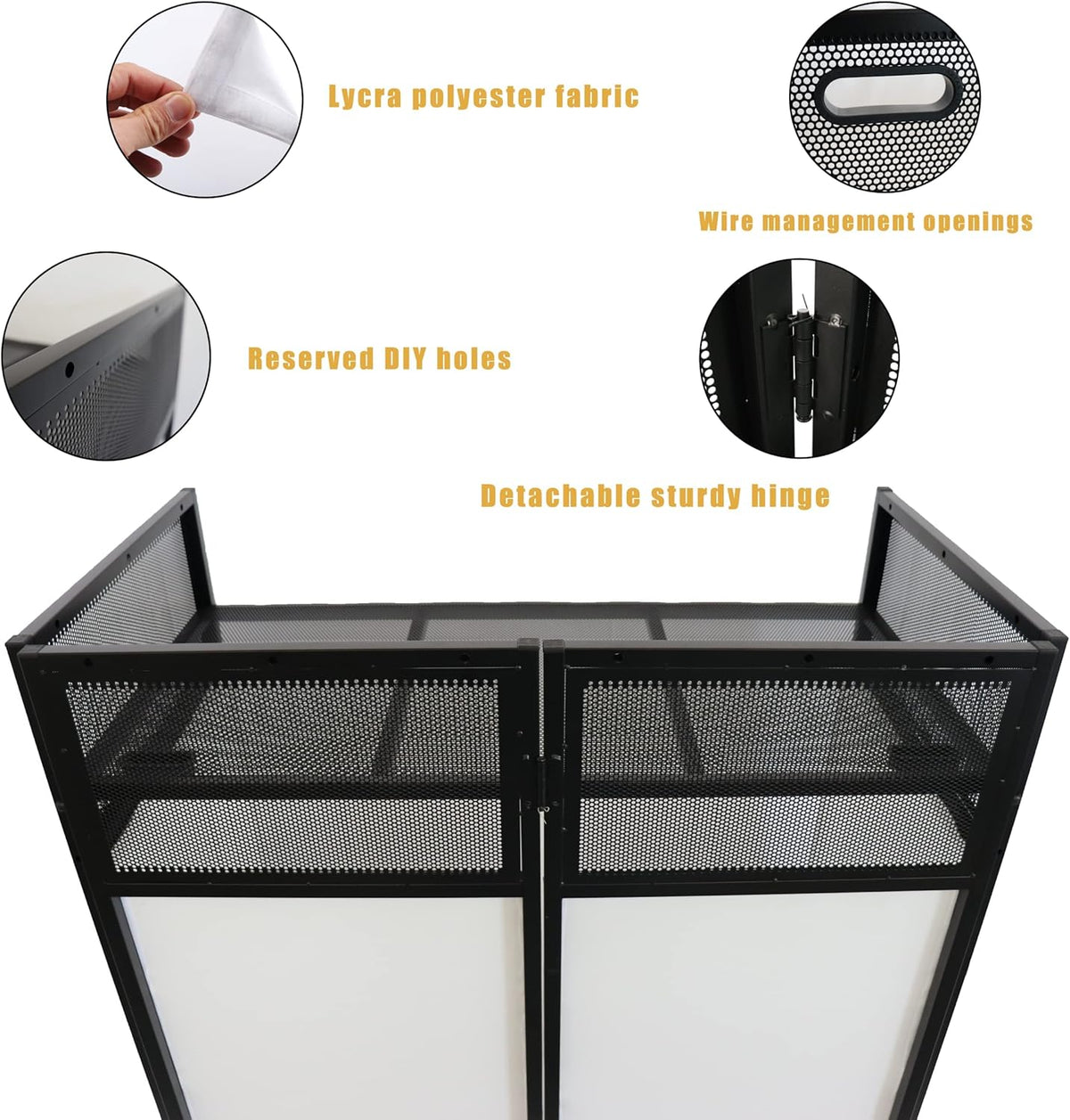 DJ Booth with Metal Frame and Travel Bag X658308