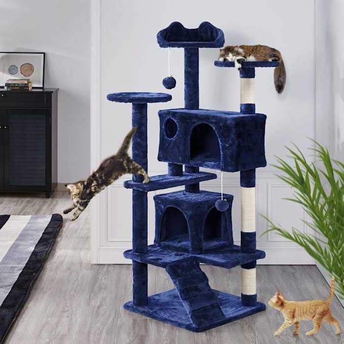 Plush Cat Tree with 2 Condos D415282
