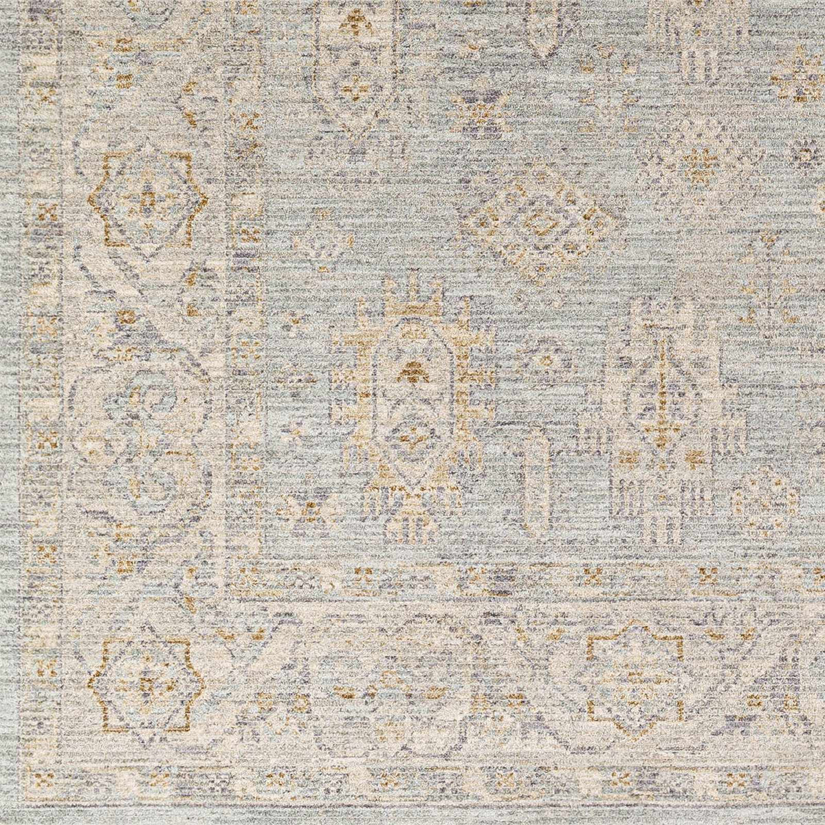 Gray Green Hallway Runner Rug T75977