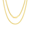 14k Yellow Gold 1.5mm Round Box Chain Venetian Link Pendant Necklace 16" 18" 20" 22" 24" 26" 28" 30" Z838