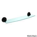24 inch Glass Shelf Matte Black V16231