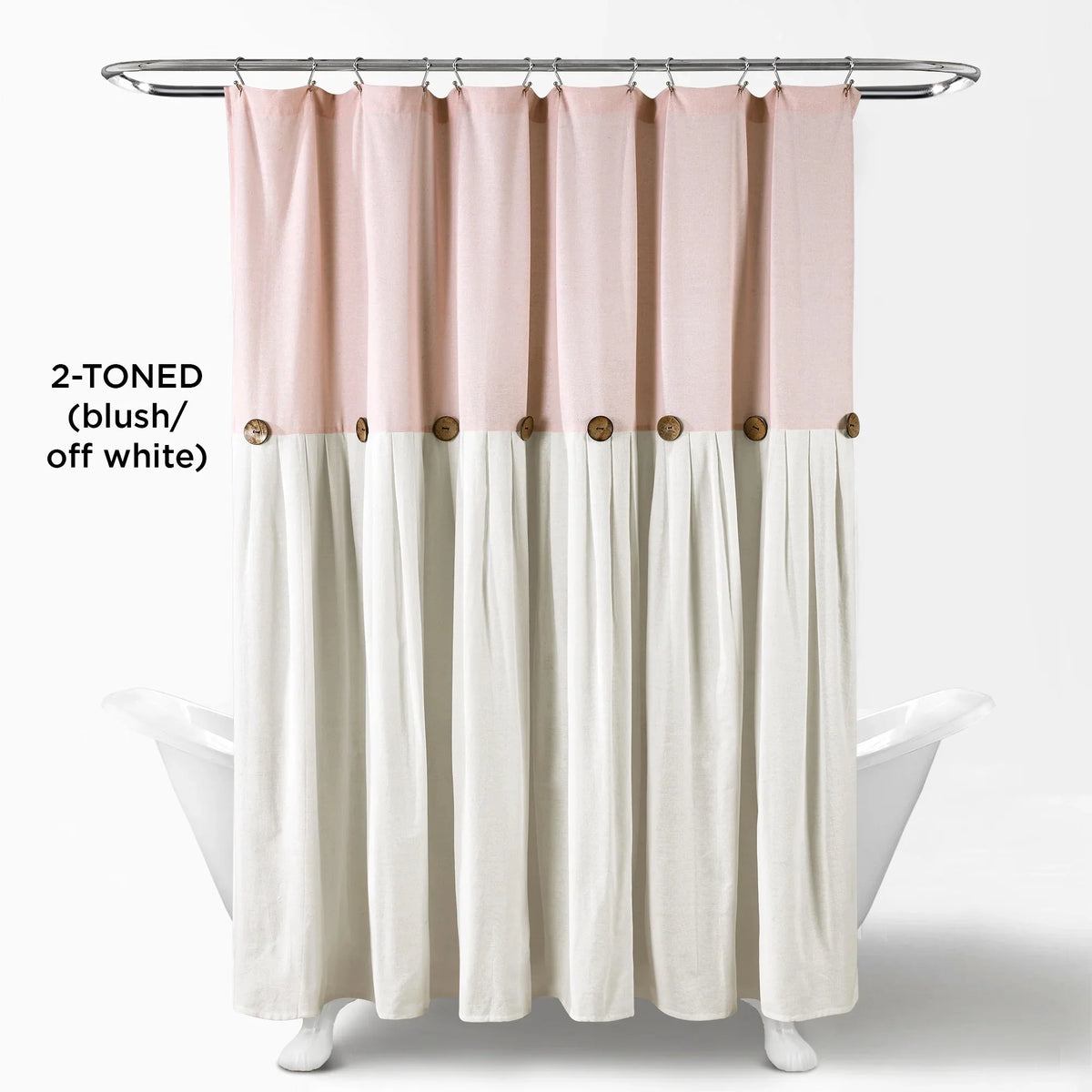 Gray Cotton Blend Shower Curtain W4721