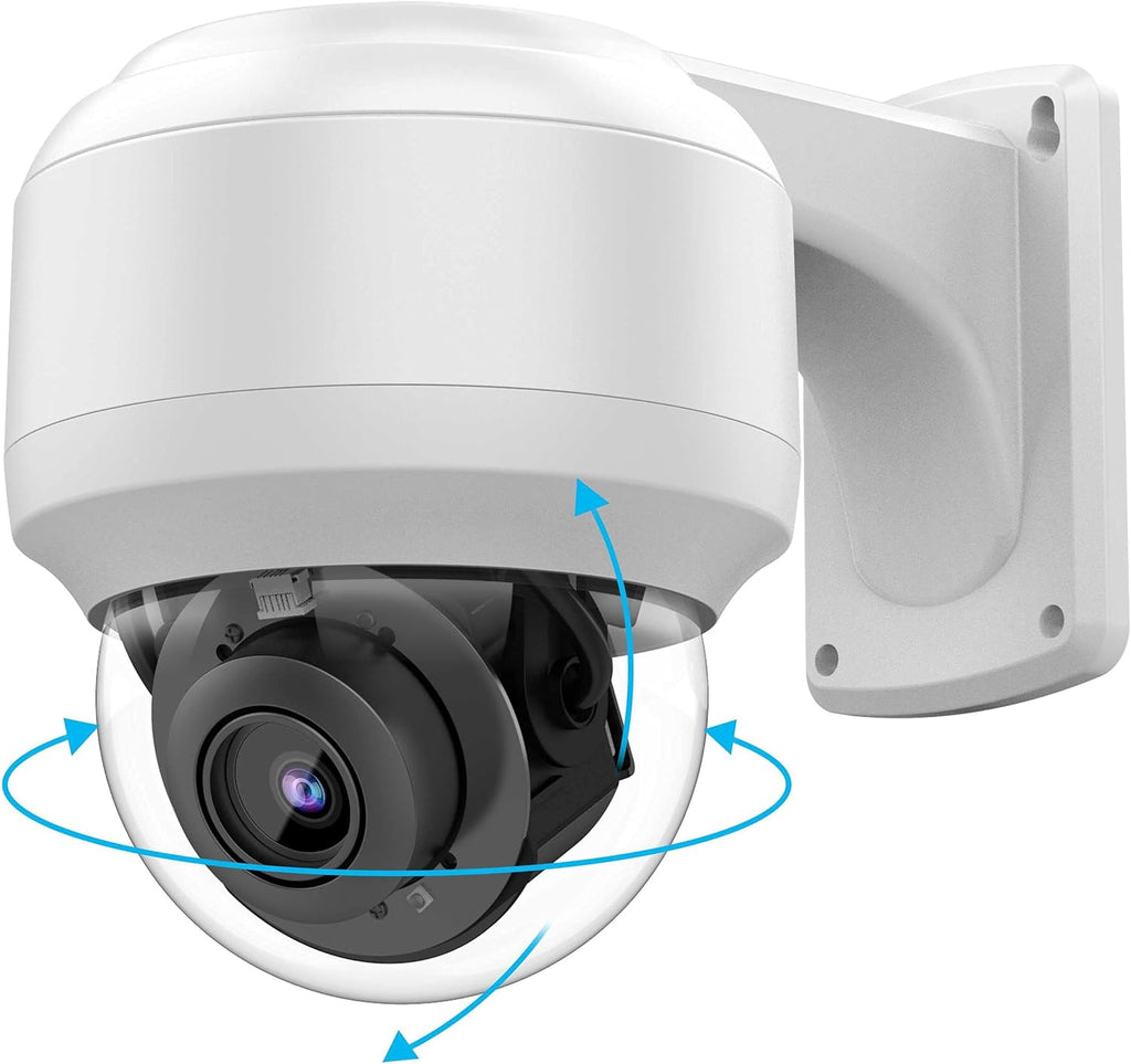 5MP Outdoor PTZ POE Security IP Camera Speed Dome with 18x Optical Zoom Pan Tilt 165ft IR Night Vision Motion Detection IP66 Waterproof G480