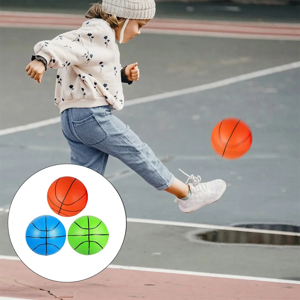 Mini Rubber Rainbow Bouncy Basketball Toy S840347