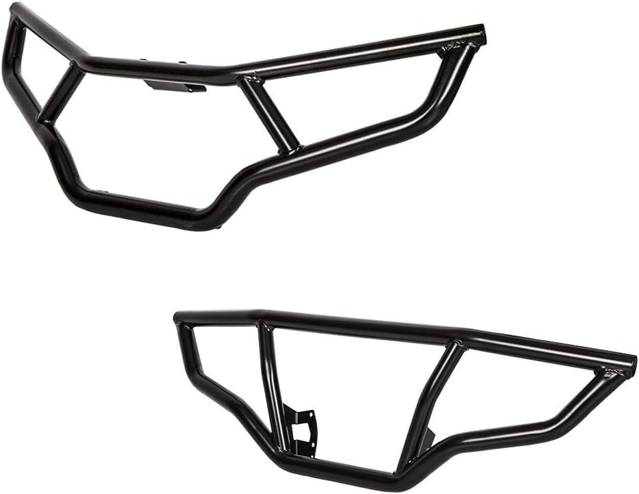 Front and Rear Brush Guard Bumper Set Black 2pcs O65390