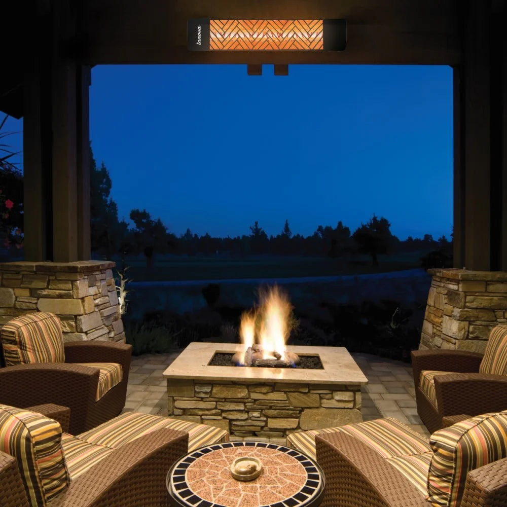 5000 Watt Electric Infrared Dual Element Heater, Stainless Steel Finish, Outdoor Wall Mount Q13202
