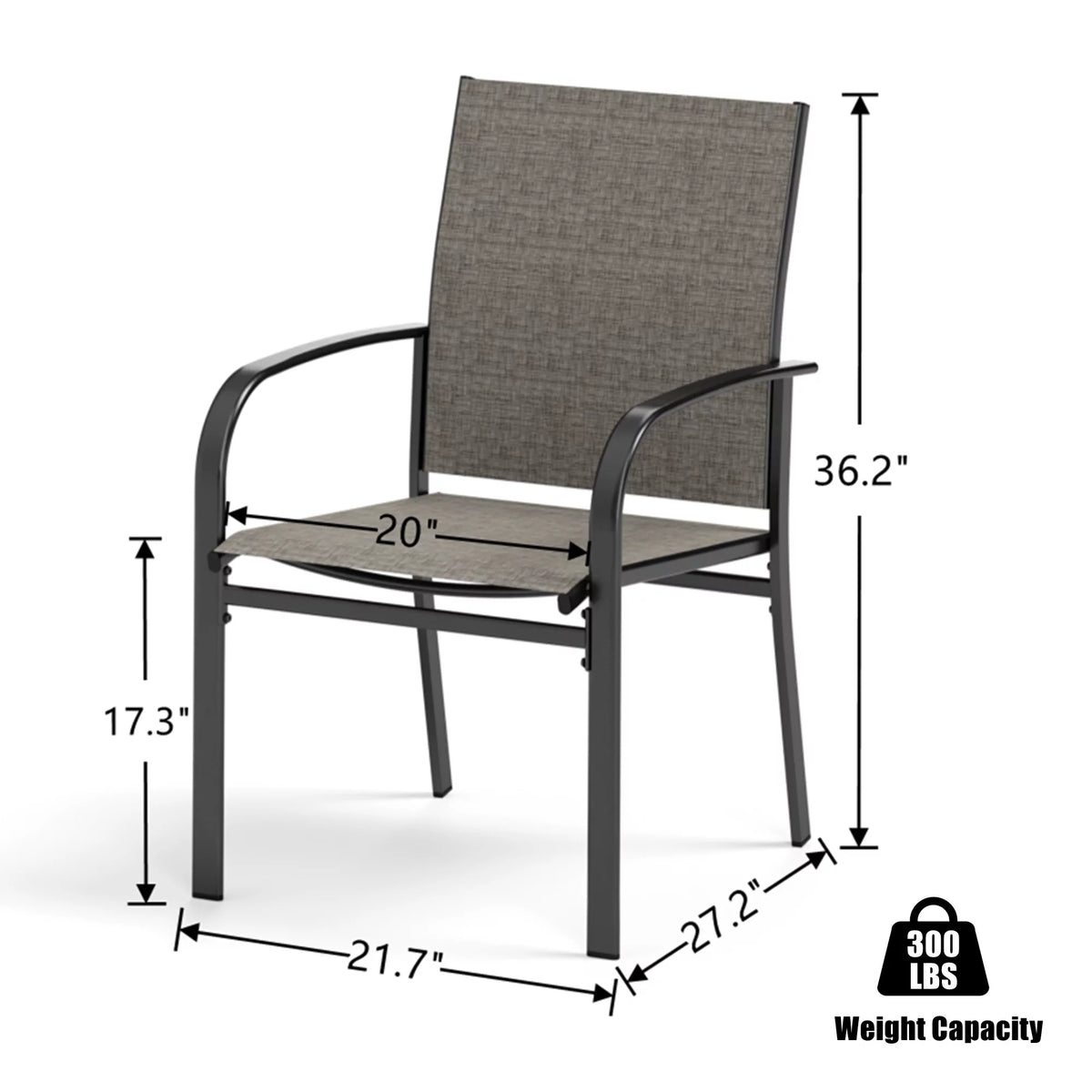 7-Piece Outdoor Patio Dining Set with 6 Textilene Chairs & Metal Table Q51003