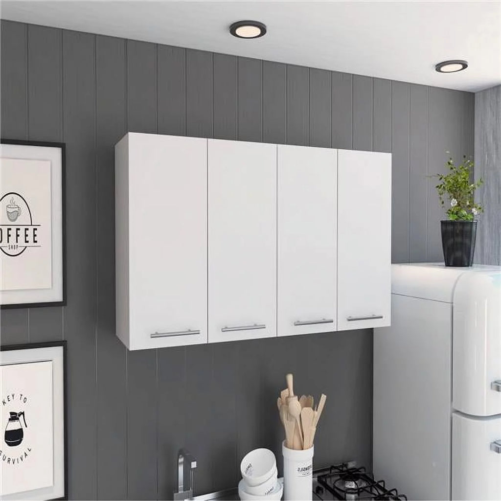 White 120 in. Wall Cabinet A950