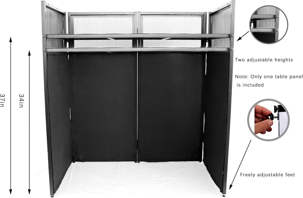 DJ Booth with Metal Frame and Travel Bag X658308