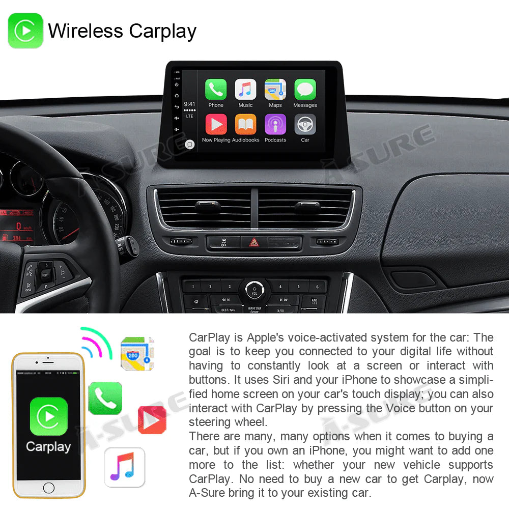 2+32GB Android 12 Car Stereo Radio with Wireless CarPlay Android Auto GPS E307144