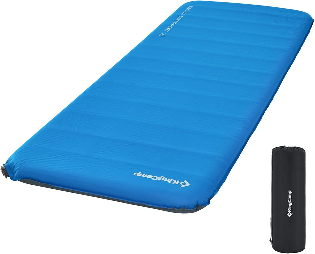 Blue Self Inflating Insulated Camping Sleeping Pad D867964