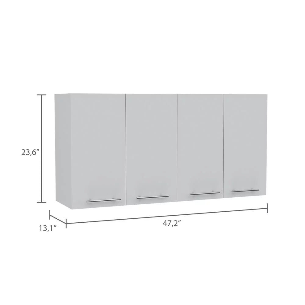 White 120 in. Wall Cabinet A950