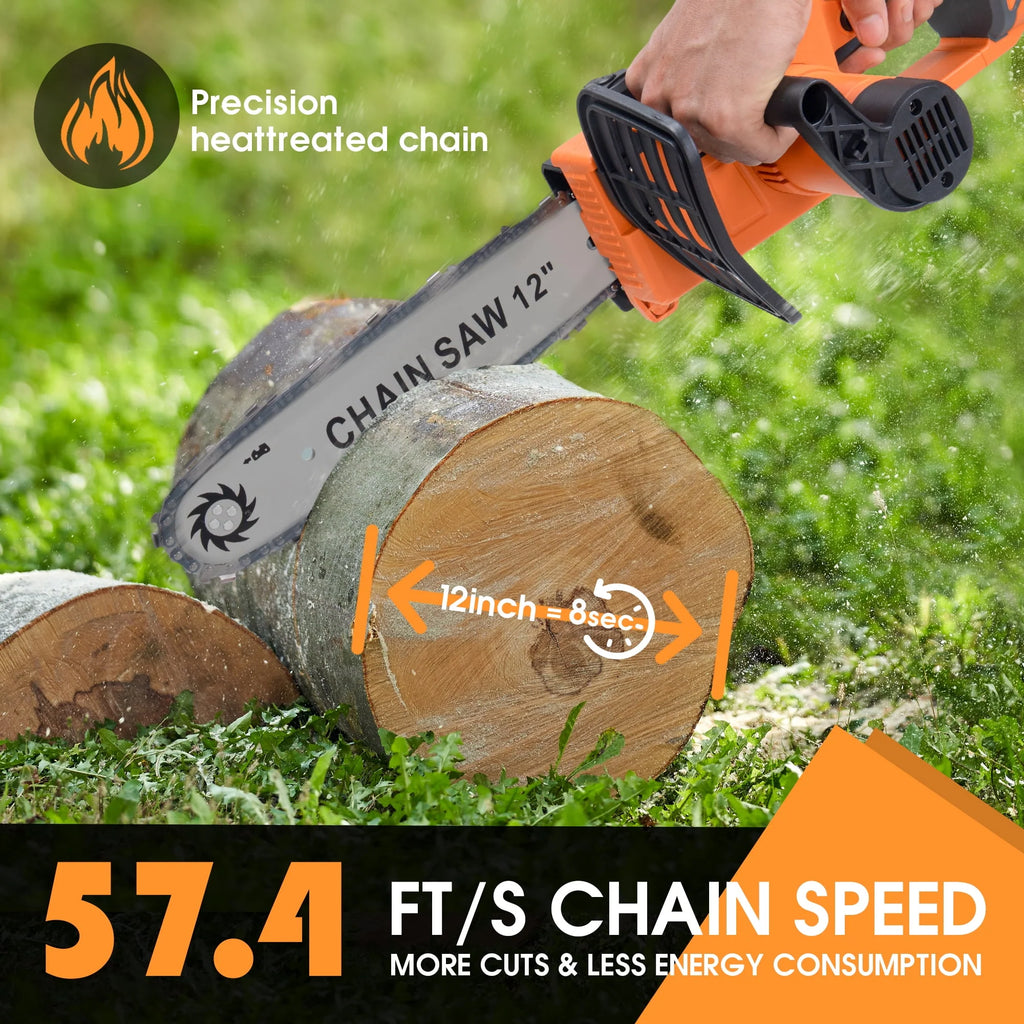 12 inch Cordless Electric Chainsaw with 2 Battery C265209