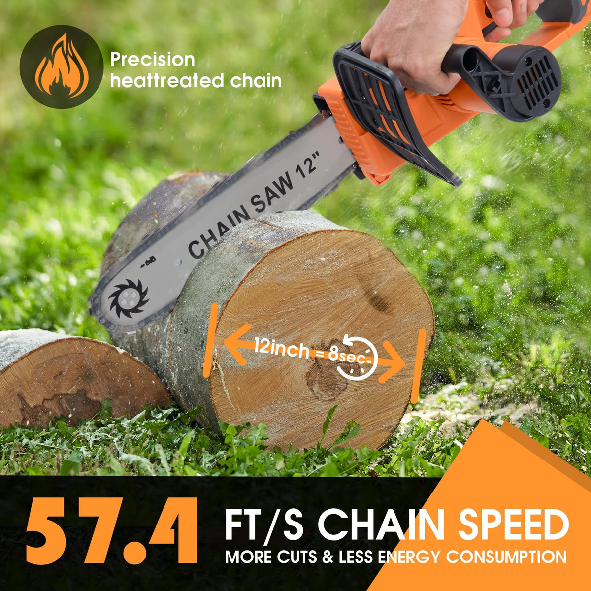 12 inch Cordless Electric Chainsaw with 2 Battery C265209