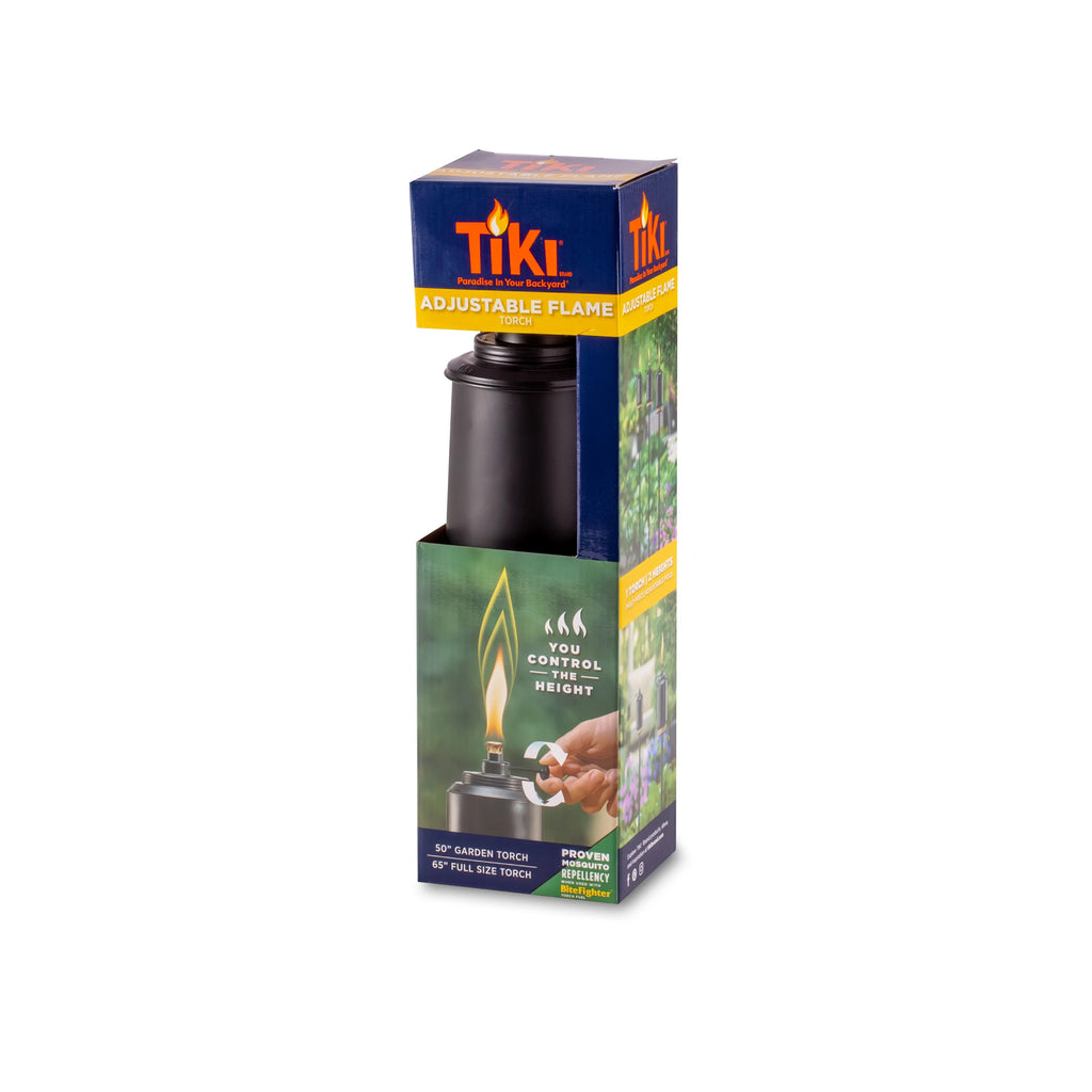 Adjustable Flame 65" TIKI Torch Resin Black S62711