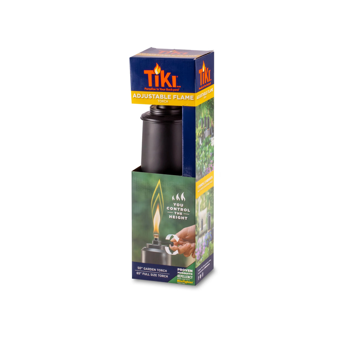 Adjustable Flame 65" TIKI Torch Resin Black S62711
