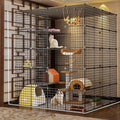 Large Cat Cage with Balcony Detachable Metal Wire Kennels Crate B72559