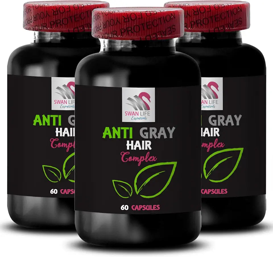 Anti Gray Hair Supplement 180 Capsules Y66870