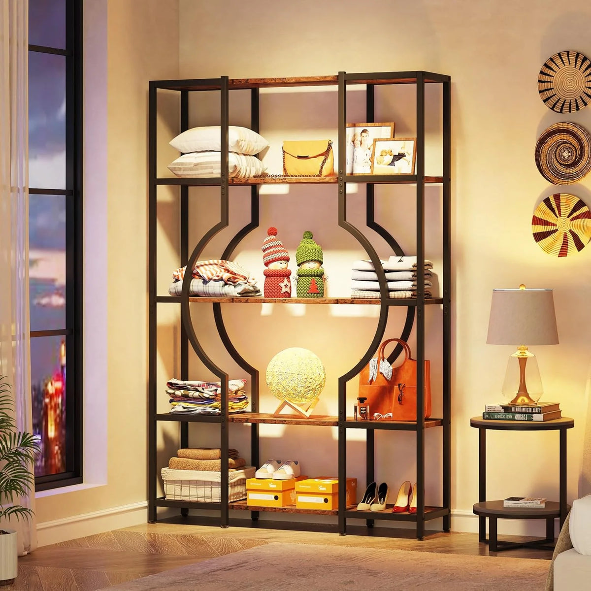 5-Tier Wooden Bookshelf and Bookcase with 12 Open Shelves N568979
