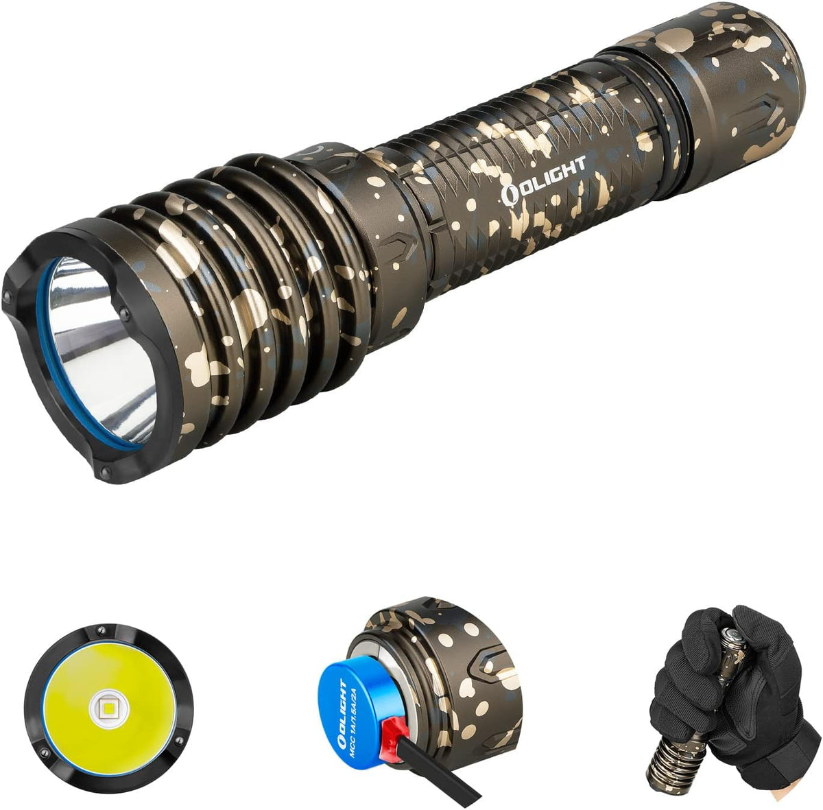 2500 Lumens Tactical Flashlight with 560 Meters Beam Distance Q106553