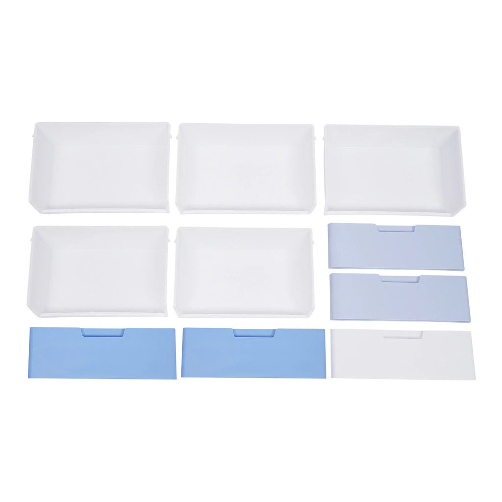 5 Plastic Drawers Dresser with Wheels Gradient Blue G8698